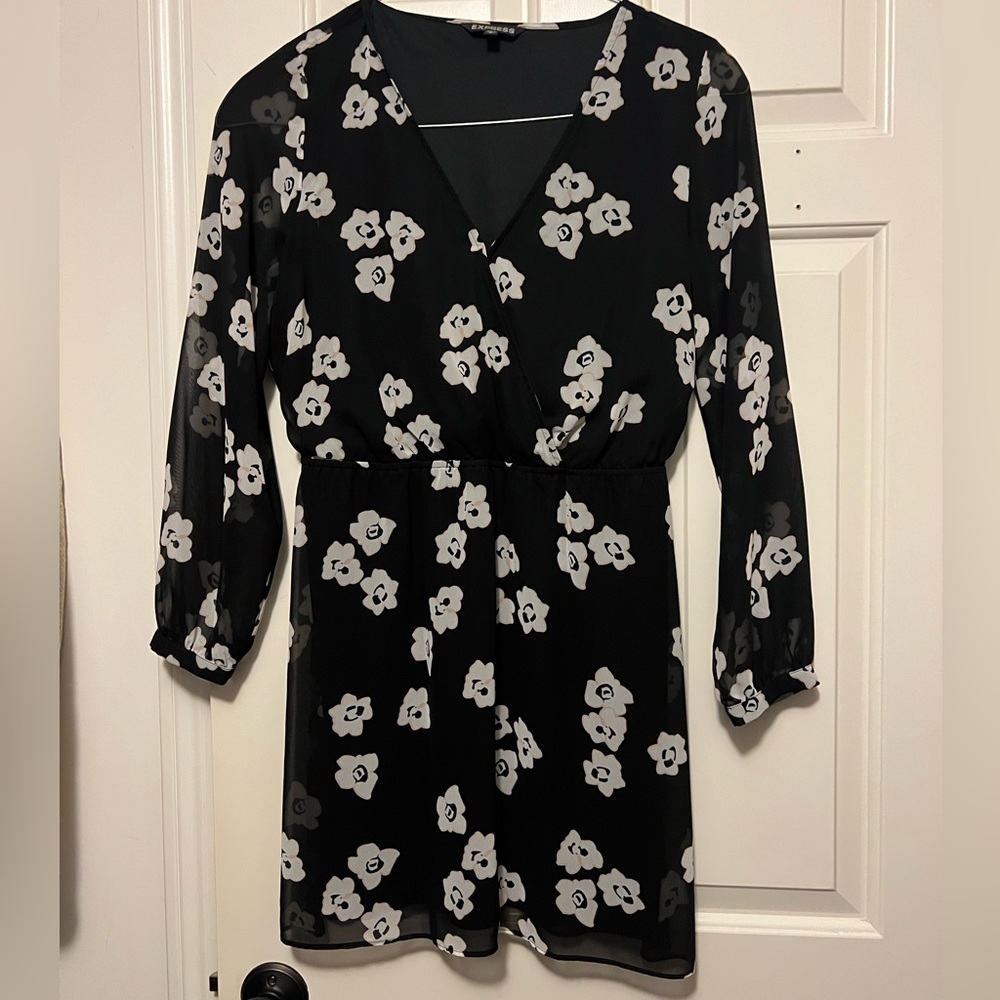 Black floral dress
